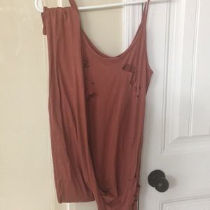 Never Worn/One Piece Stretch Jumpsuit With Holes